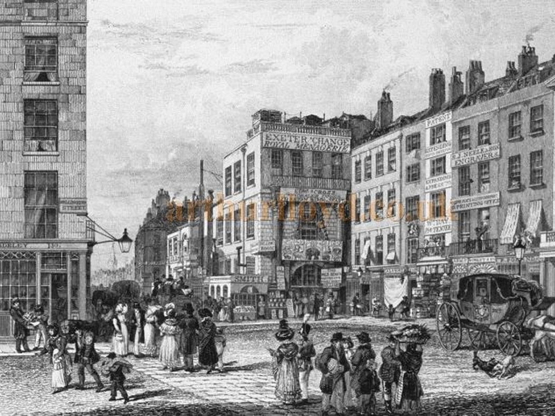 1781-George Cooke - Lo Strand di fronte a Wellington Street prima di un 1830